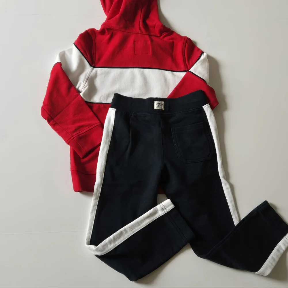OshKosh/Red‎ Hoodie and Navy Blue Pants Set